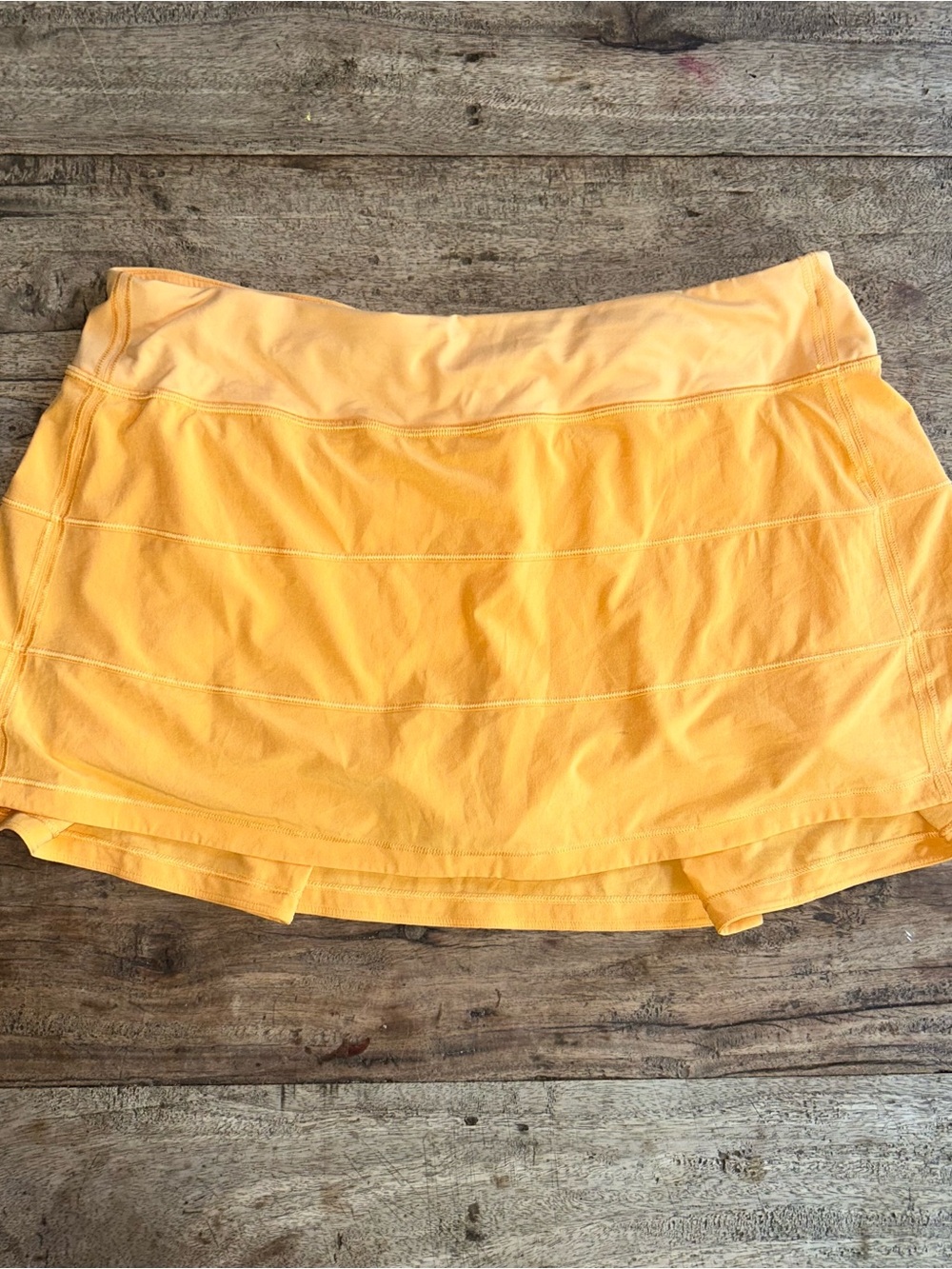 Lululemon Pace Rival Skirt SZ 12 Orange Mango Tennis Pickleball Running Skort